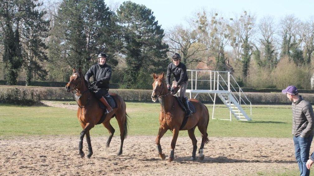Noel George supervises training in Chantilly