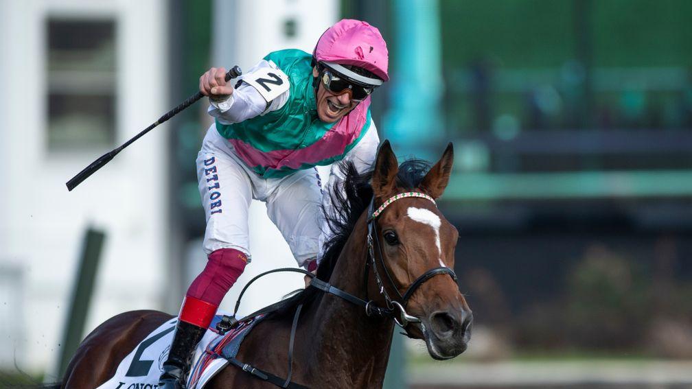 Enable (Frankie Dettori) beats Magical (Ryan Moore) in the TurfChurchill Downs, Louisville 3.11.18Pic: Edward Whitaker