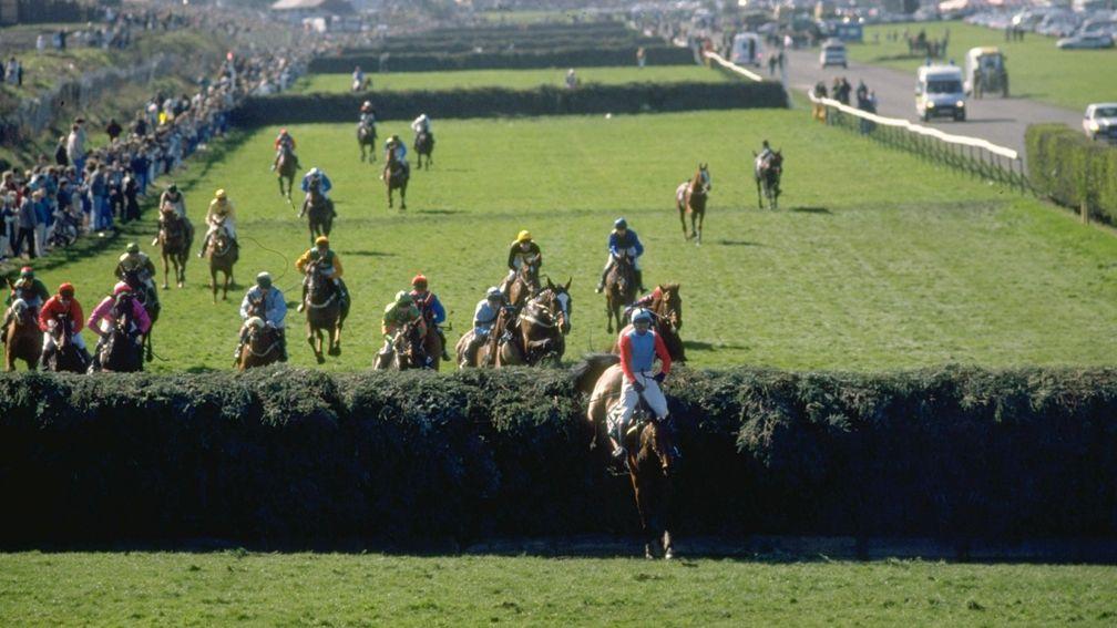 Little Polveir: clears Becher's Brook on the way to winning the 1989 Grand National