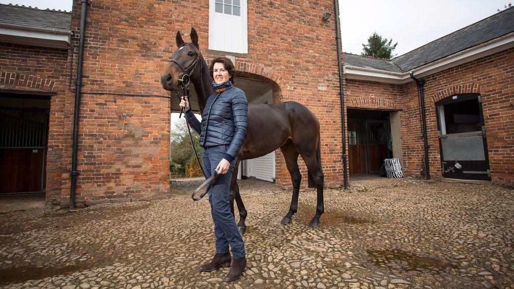 Venetia Williams with promising second-season chaser Belami Des Pictons