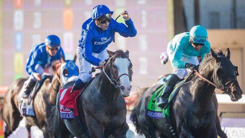 Andre Fabre's Dubai world Cup hope Talismanic wins last year's the Breeders' Cup Turf for Godolphin under Mickael Barzalona