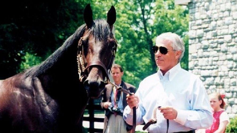 Grindstone, pictured  in 1996, with D Wayne Lukas