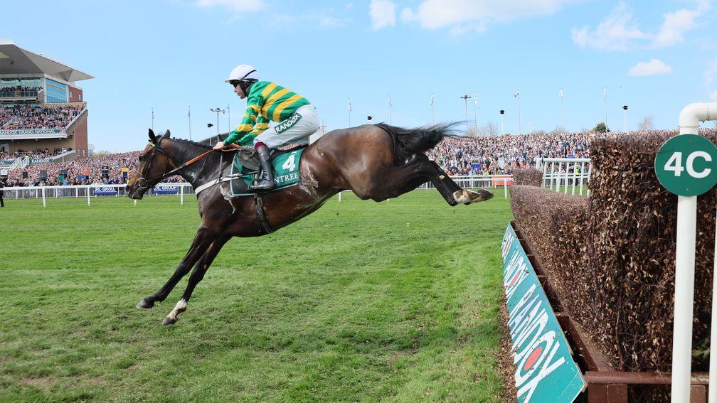 Jonbon and Aidan Coleman are easy winners of the Maghull Novices' Chase at Aintree on saturday to secure first prize in the Tote Ten to Follow competition for the Marky Tupp team