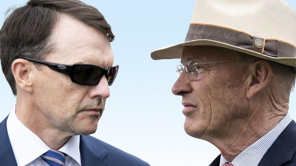 Aidan O'Brien (left) and John Gosden: who will come out on top in Saturday's feature Group 1?