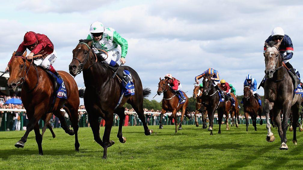HAYDOCK, ENGLAND - SEPTEMBER 05:  Twilight Son riden by Fergus Sweeney wins the Betfred Sprint Cup at Haydock Races on September 5, 2015 in Haydock, England.  (Photo by Matthew Lewis/Getty Images)