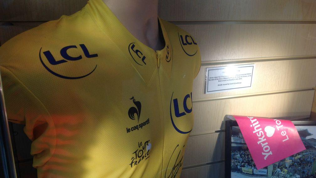 Chris Froome's yellow jersey from the 2014 Tour de France