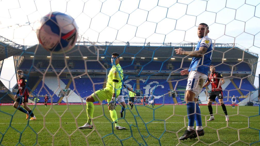 David Brooks scores his second goal in Bournemouth's win against Birmingham