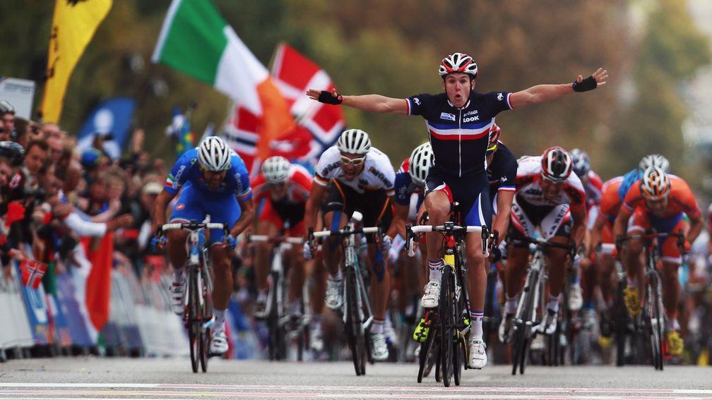 French sprinter Arnaud Demare could finish first