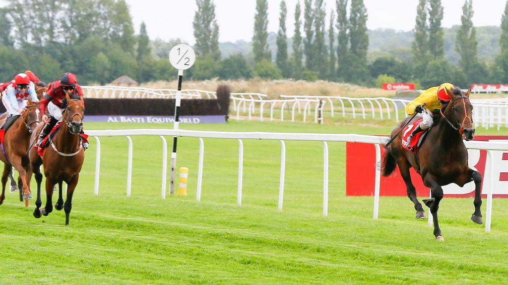 Fortune and Agent Murphy win the 2015 Geoffrey Freer Stakes at Newbury