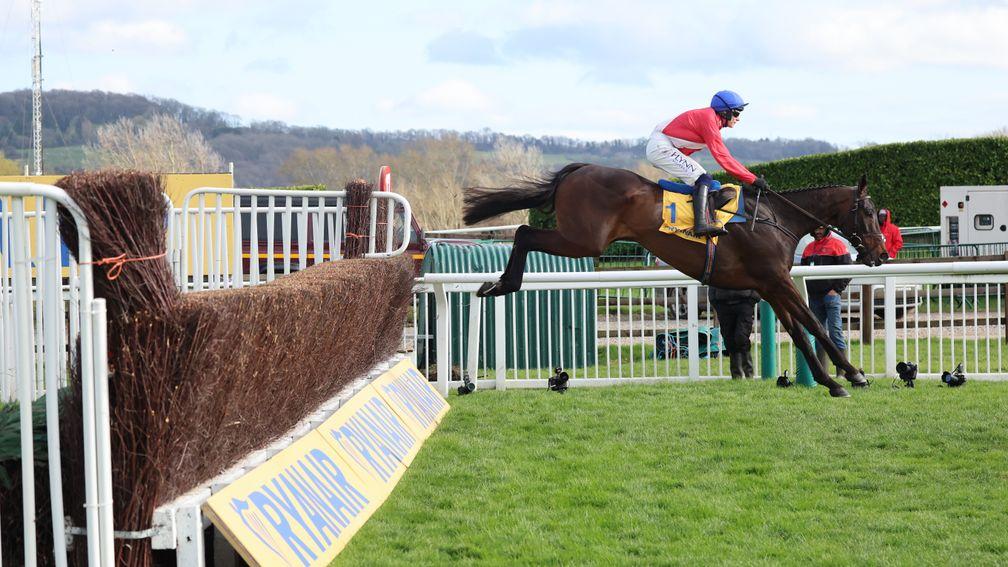 Allaho clears the last on his way to a second Ryanair Chase
