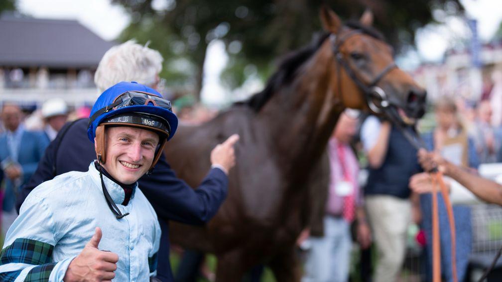 Quickthorn (Tom Marquand) after winning the Lonsdale Cup by 14 lengthsYork 19.8.22 Pic: Edward Whitaker