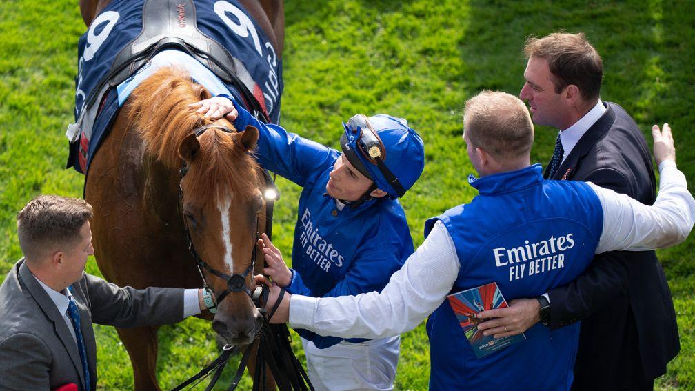 William Buick gives Creative Force a well-deserved pat following his success