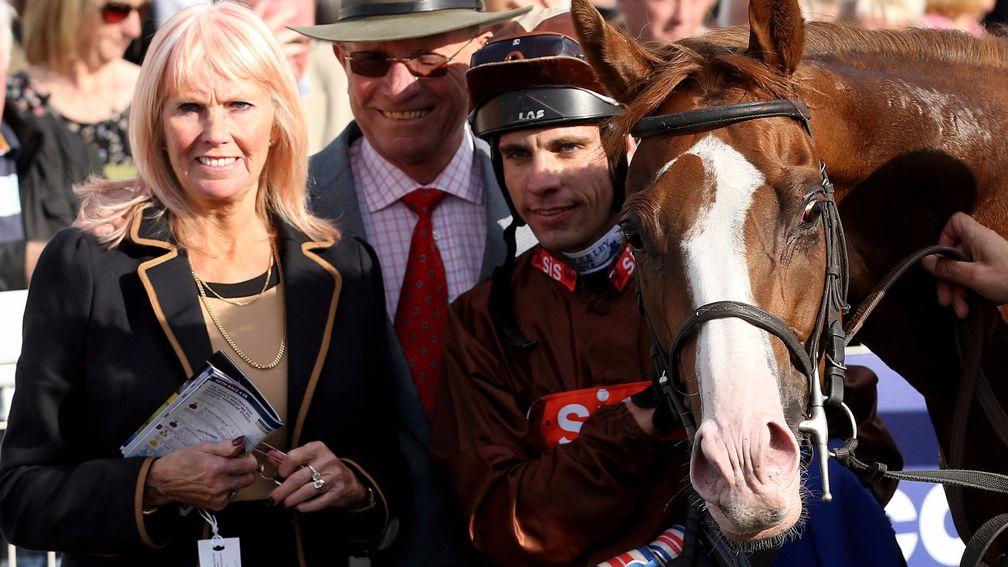 Swift with Top Notch Tonto after a victory at Ayr in 2012