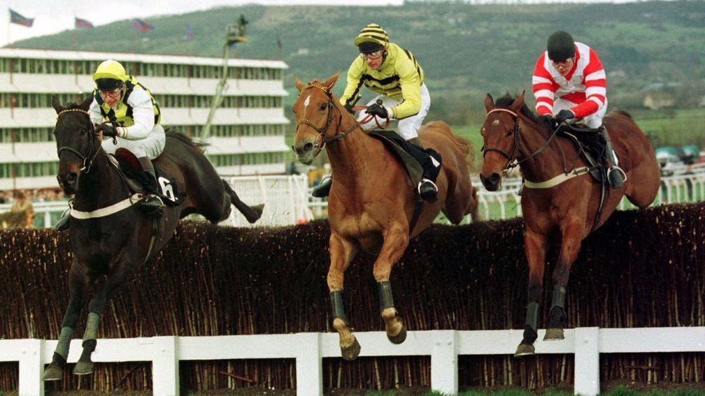 Viking Flagship (right) en route to victory in the 1994 Champion Chase