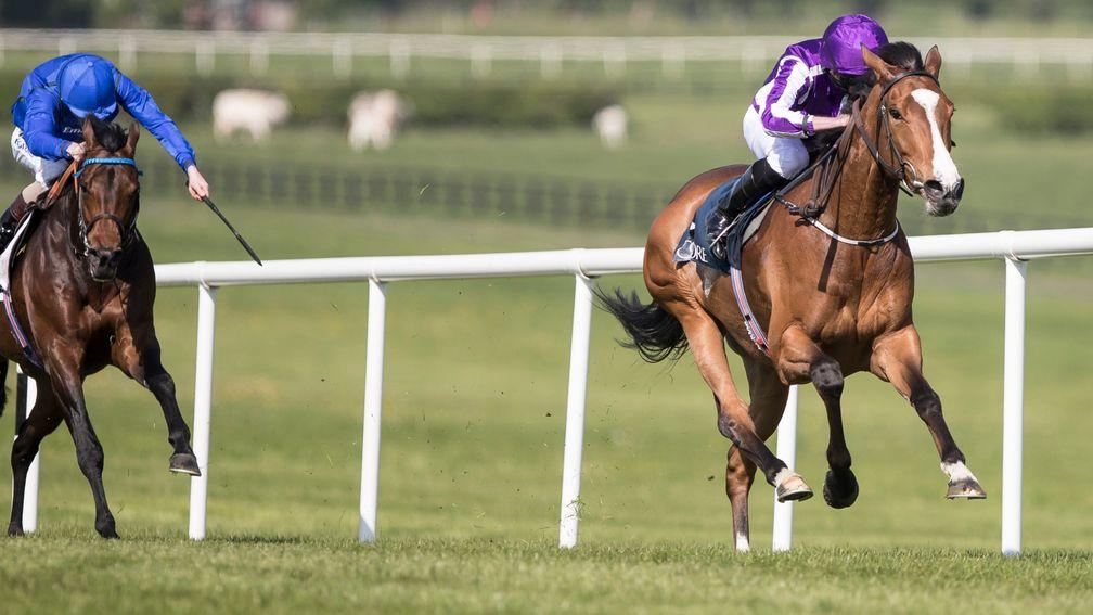 Minding sprints clear of Moonlight Magic to land the Mooresbridge Stakes