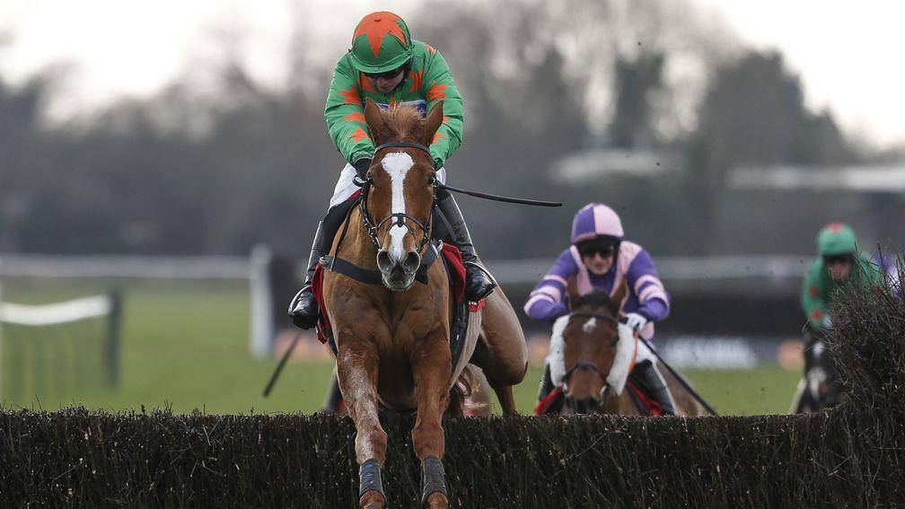 Ms Parfois: clear the last to win the Listed Hampton Novices' Chase in impressive fashion