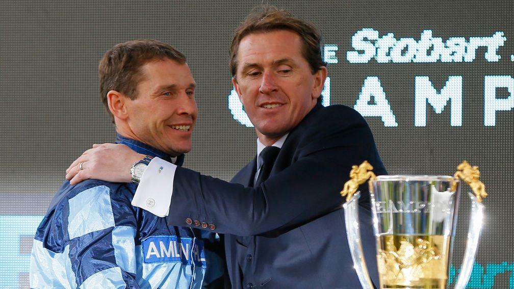 Richard Johnson (left) isn't thinking about Tony McCoy's record total of winners – yet