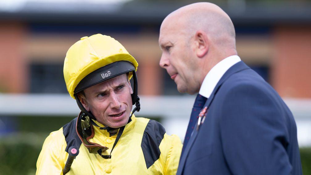 Ryan Moore gives Owen Burrows the lowdown after Lajooje's victory
