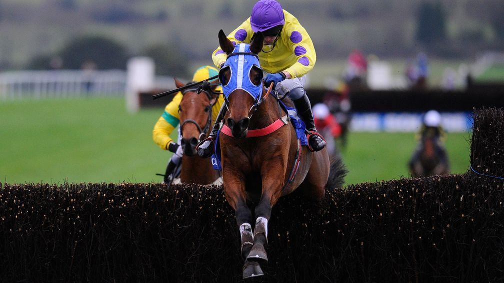 Le Beau Bai clears the last in the Welsh National for Charlie Poste
