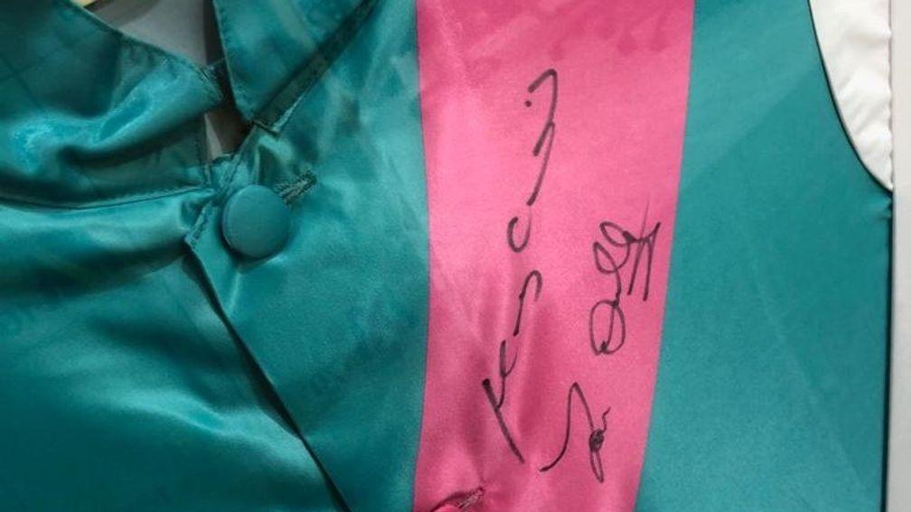 The signed silks will be auctioned in aid of Cancer Trials Ireland