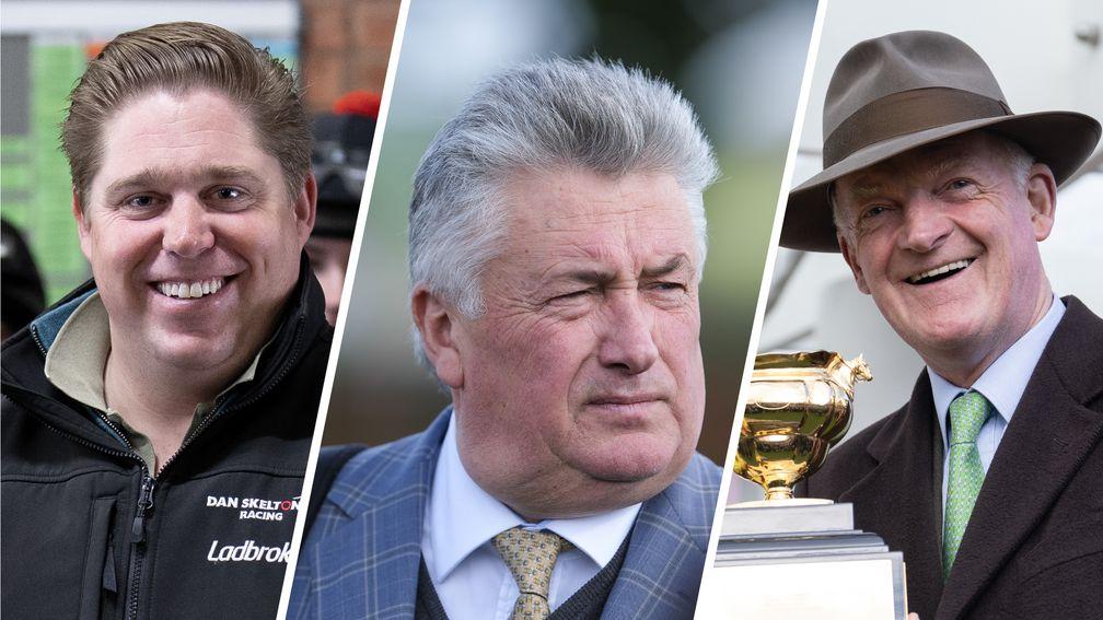 Dan Skelton (left to right), Paul Nicholls and Willie Mullins are vying for the title