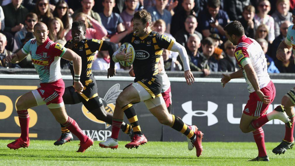 Wasps back Elliot Daly (right) has scored three tries in his last four Premiership outings
