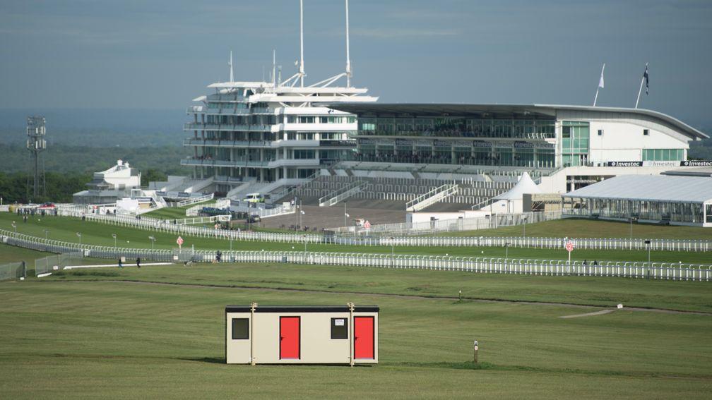 The Hill at Epsom: the area sponsored by Poundland during the Derby
