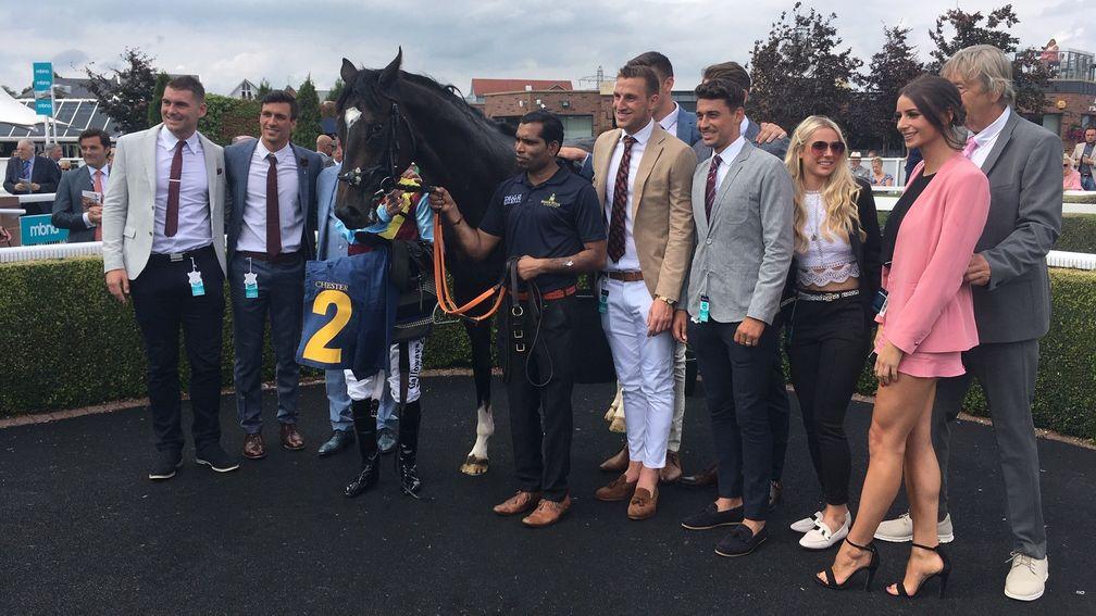 Members of the More Turf Racing after Breathalyze's win at Chester