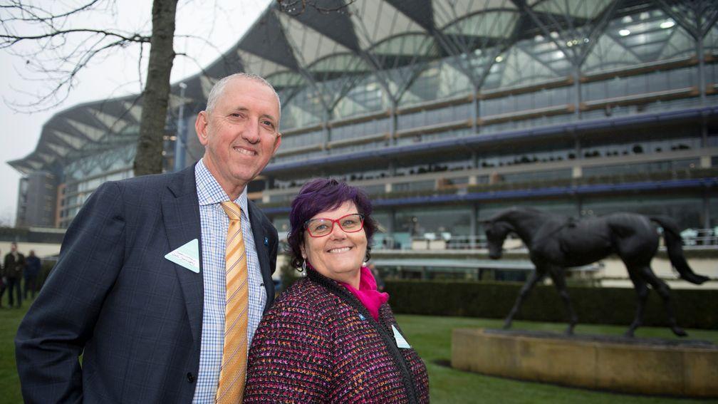 Winxâs owners Peter Tighe and Debbie KepitisAscot 20.1.18 Pic: Edward Whitaker