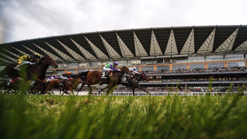 Ascot: more blustery showers hit the Berskshire course on Saturday morning