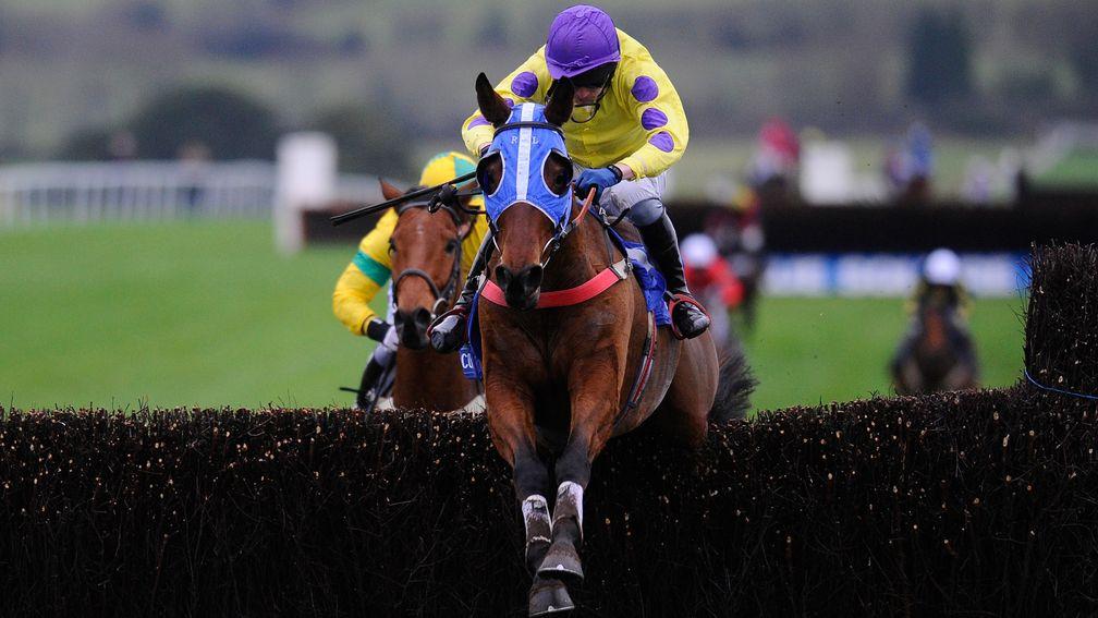 Charlie Poste and Le Beau Bai clear the last to win the Coral Welsh National in 2011