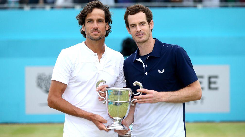 Feliciano Lopez (left) and Andy Murray were winners at Queen's Club