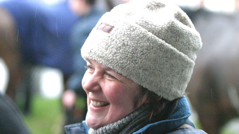 ALEC RUSSELL PICTURE  Catterick  15/1/2003 A delighted Kate Milligan after Karyon won the selling hurdle ar 33-1 Mirrorpix