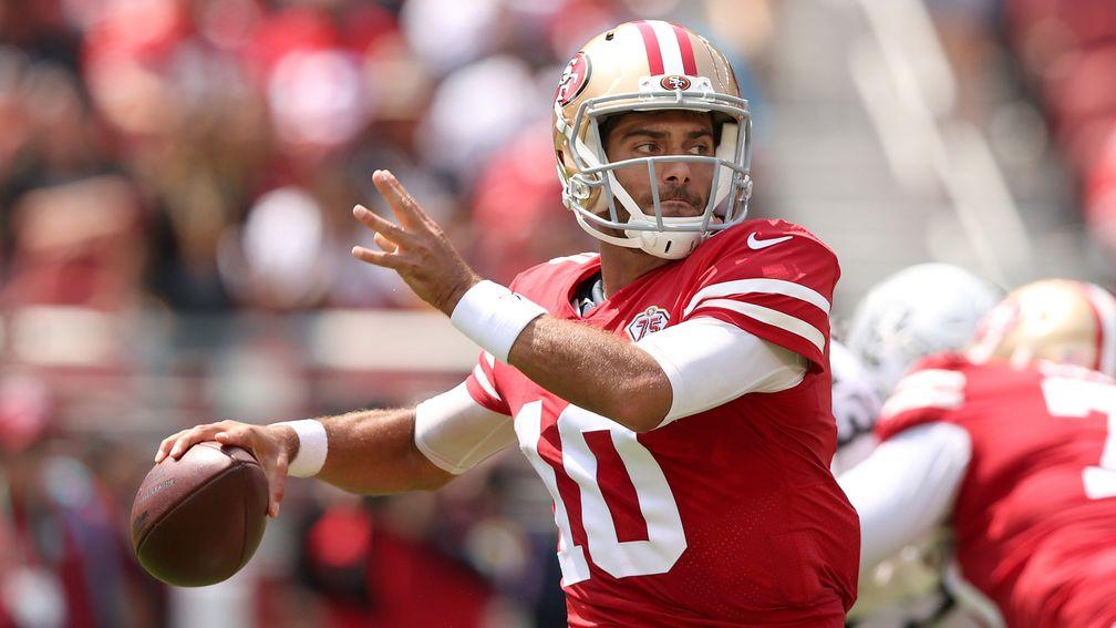 San Francisco QB Jimmy Garoppolo is finding some form