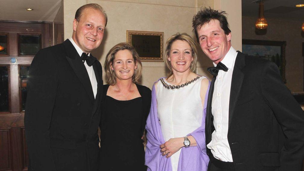 Horse racing: Hales (right) and his wife Zoe pictured with Ed and Rebecca Dunlop