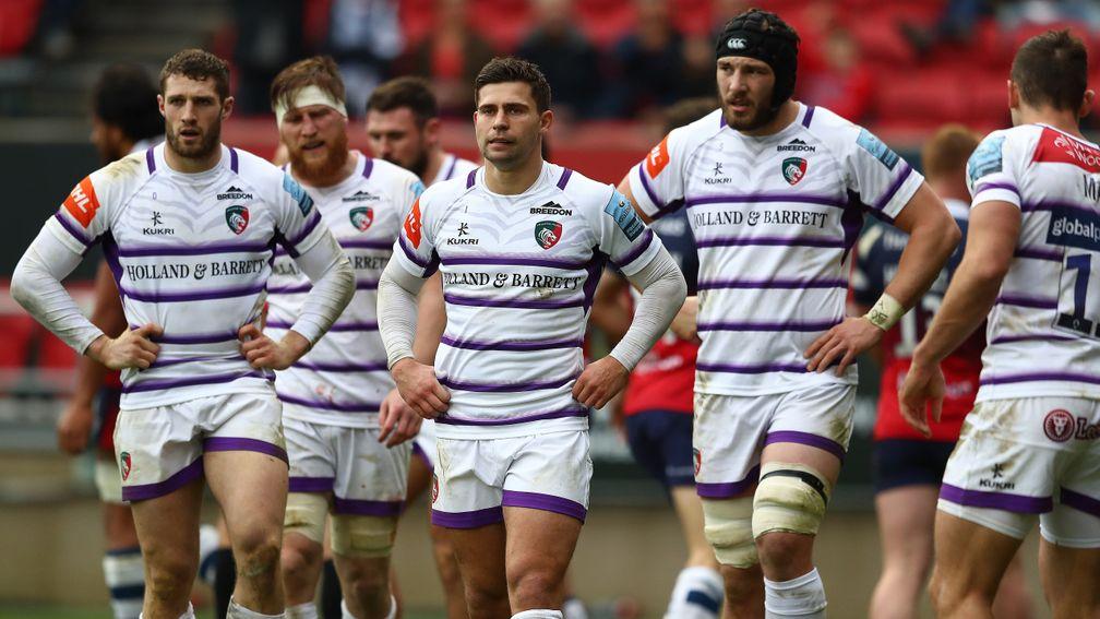 Dejected Leicester players come to terms with heavy defeat at Bristol
