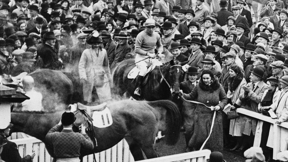 Dorothy Paget leads in her five-time Gold Cup winner Golden Miller