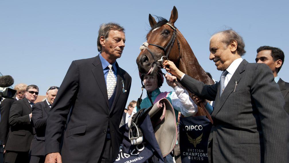 Henry Cecil and Frankel after the 2000 GuineasNewmarket Guineas Meeting 30.4.11 Pic:Edward Whitaker