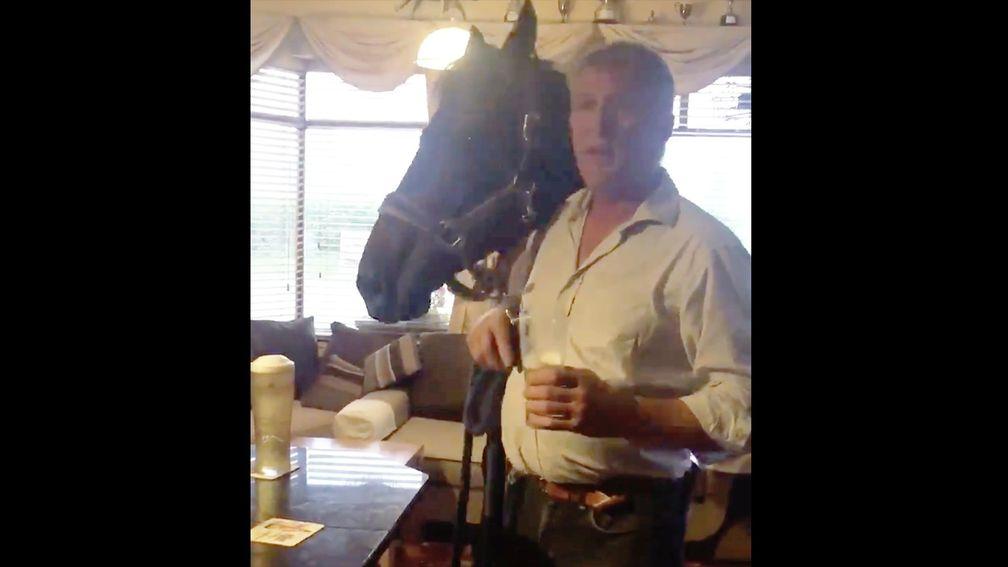 Tom Shanahan with Charle Brune in the Horse And Hound