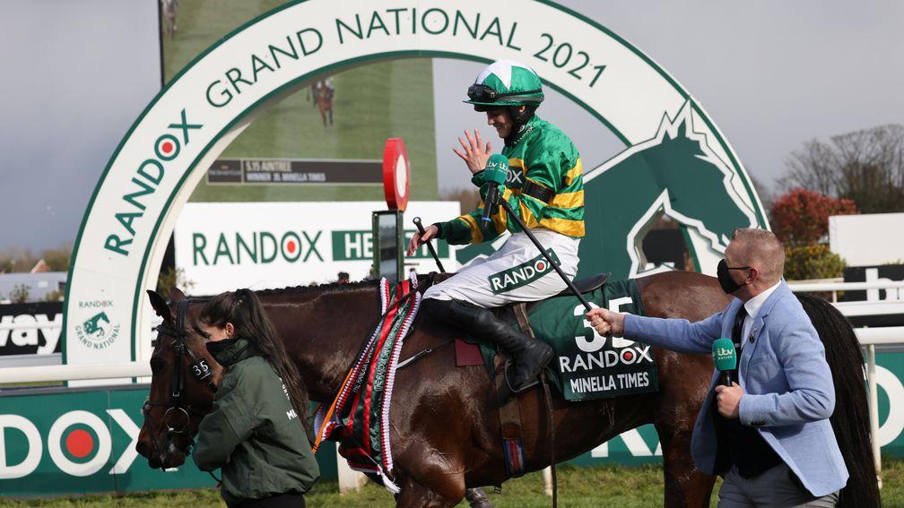 MINELLA TIMES (Rachael Blackmore) wins the Randox Grand National at AINTREE 10/4/21Photograph by Grossick Racing Photography 0771 046 1723