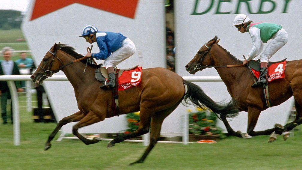 Kilcarn's magnificent Salsabil struck a rare blow for fillies in the 1990 Irish Derby