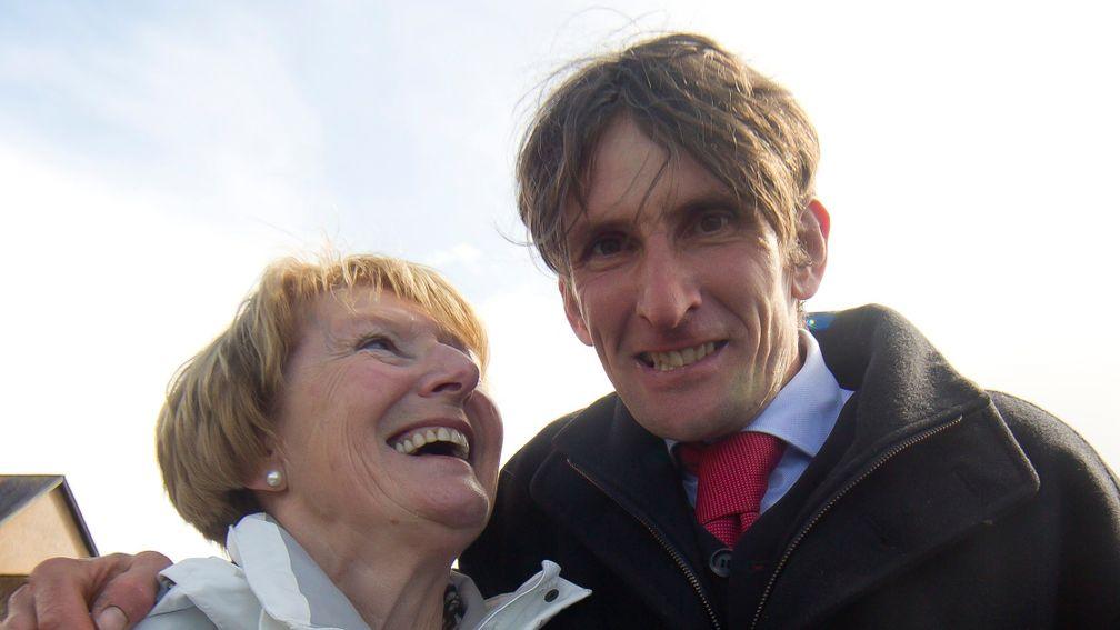 Peter Maher: with his mother Valery after Johnies Star had won the Bishopscourt Cup Hunters Chase in 2013