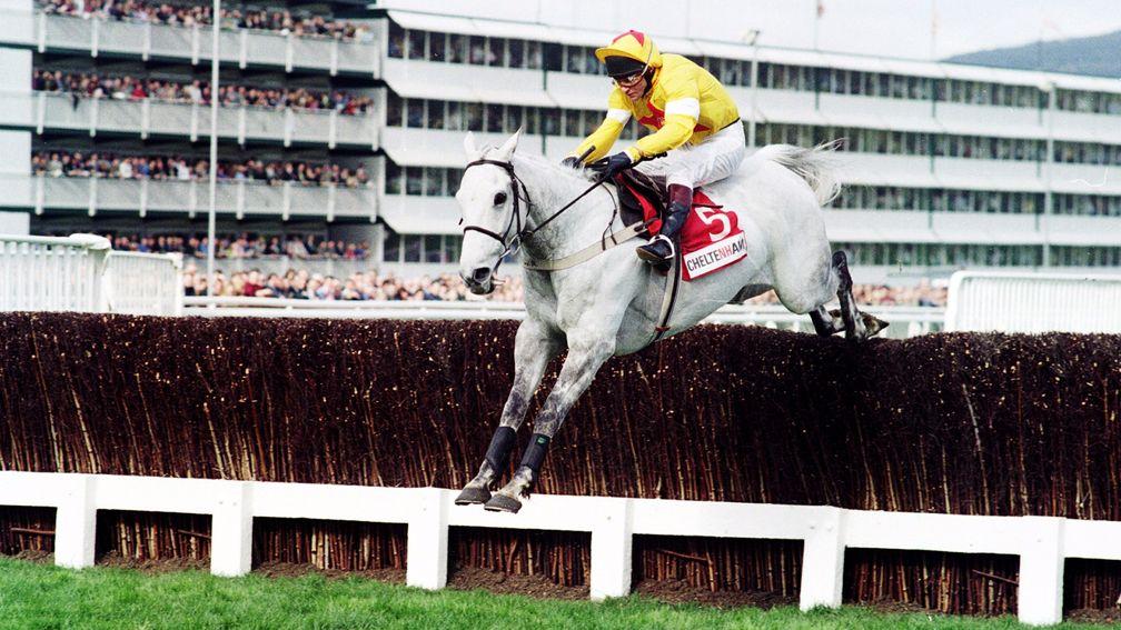 One Man and Brian Harding on their way to success in the 1998 Champion Chase