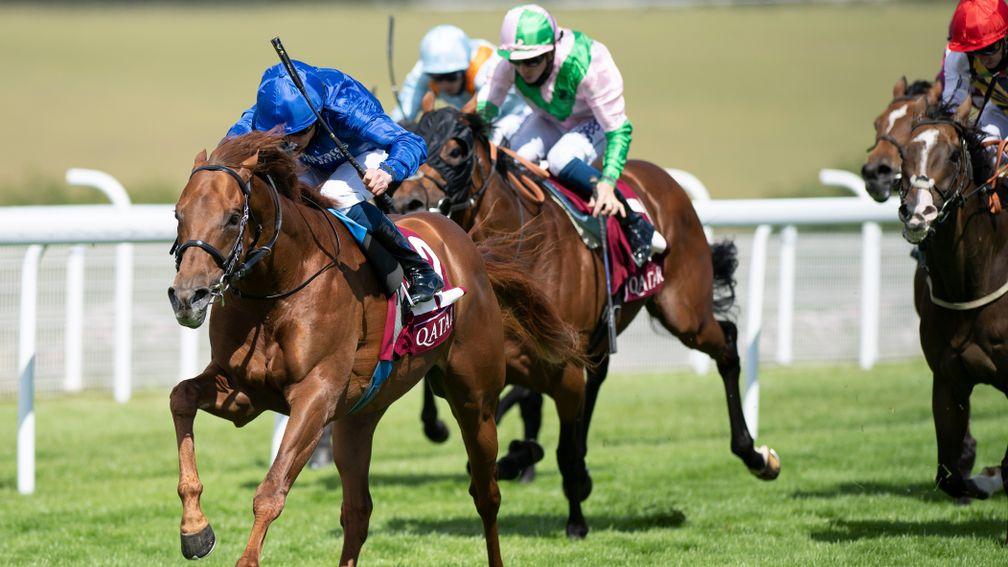 Space Blues strides clear of his Lennox Stakes rivals at Goodwood