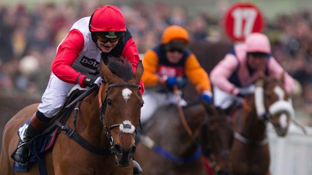 Not quite Olympic gold: Victoria Pendleton rides Pacha Du Polder to fifth place at the Cheltenham Festival
