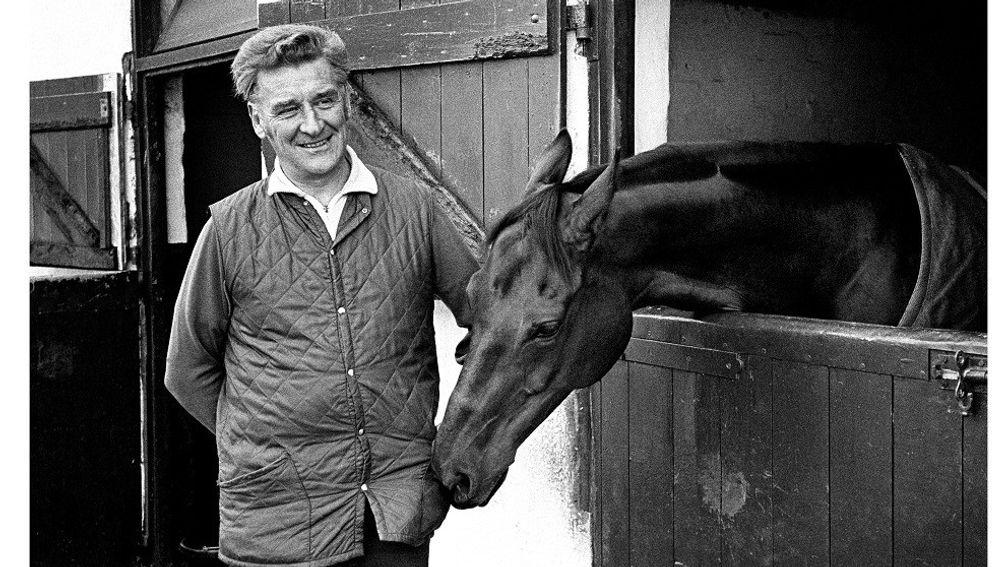 Red Rum with trainer Ginger McCain in 1974, part of an exhibition at Osborne Studio Gallery