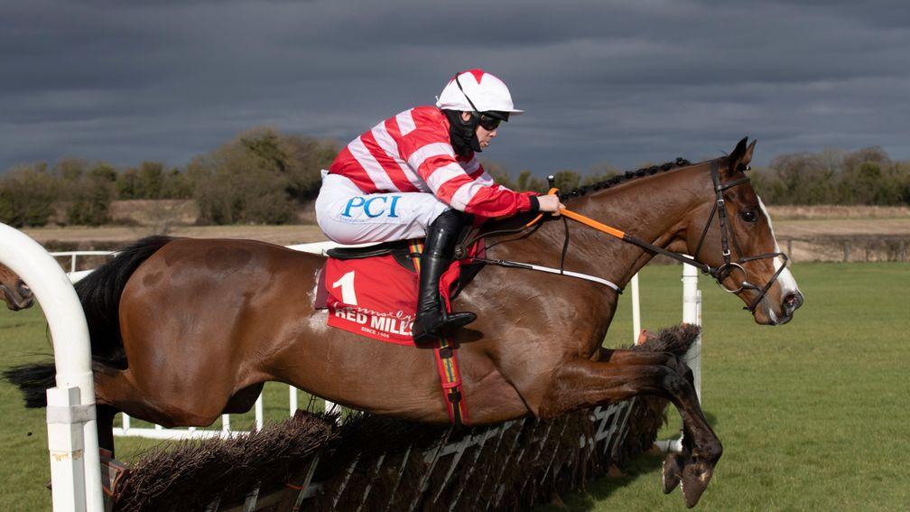 Jason The Militant runs out a decisive winner of the Red Mills Trial Hurdle at Fairyhouse
