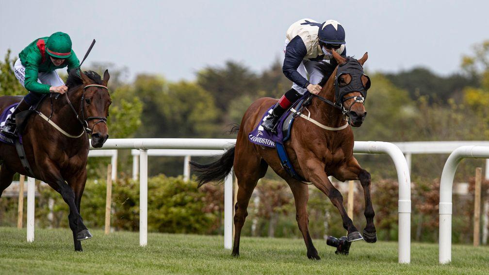 Maker Of Kings and Colin Keane are clear in the Group 3 Amethyst Stakes at Leopardstown
