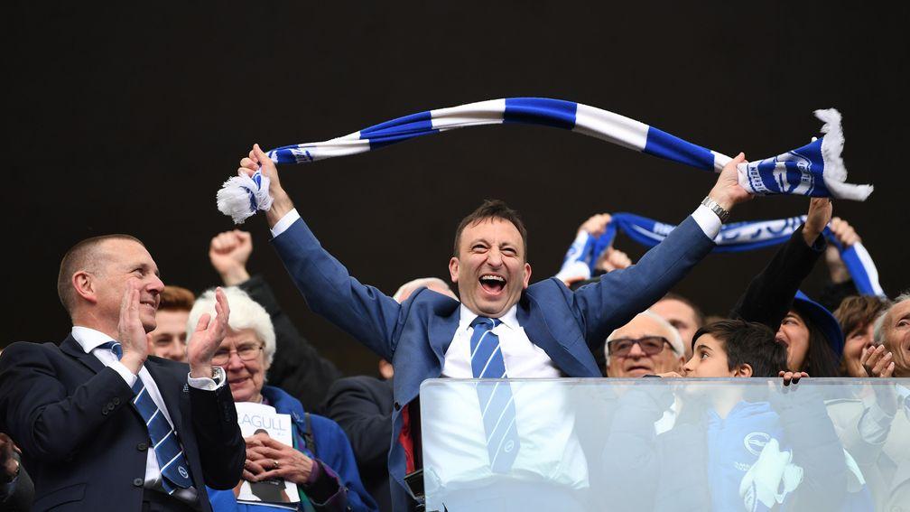 Brighton & Hove Albion chairman Tony Bloom will have reason to celebrate if Flaming Spear soars home