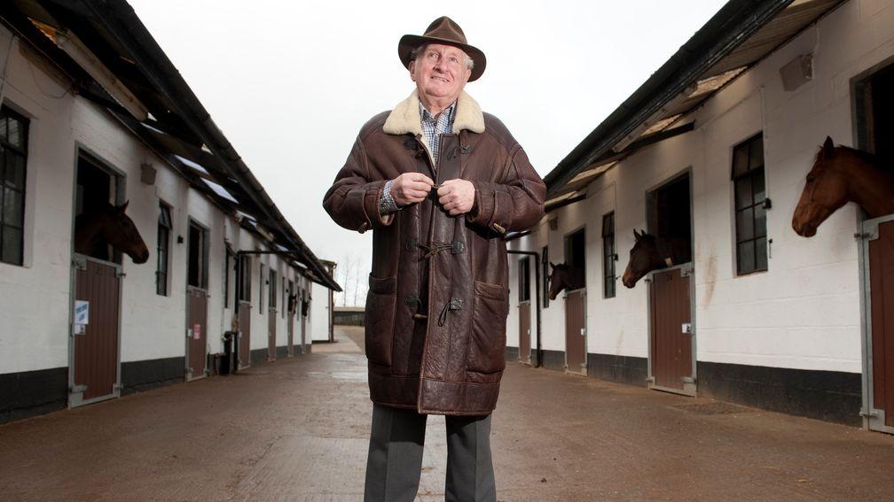 Legendary trainer Martin Pipe CBE in the yard at Pond House StablesNicholashayne, 3.1.13 Pic: Edward Whitaker